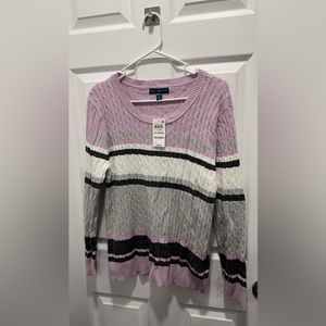 Karen Scott cable knit sweater